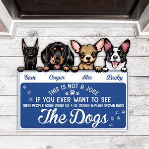 Personalized Dog Custom Shape Doormat Dog Breeds Bring Us 5lb Steaks - Doormat - GoDuckee