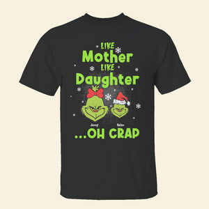 Personalized Green Family Shirts, Like Father Like Daughters Oh Crap - Shirts - GoDuckee