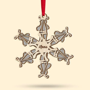 Ballet Pointe Shoes, Personalized 2 Layered Mix Ornament, Christmas Gift - Ornament - GoDuckee