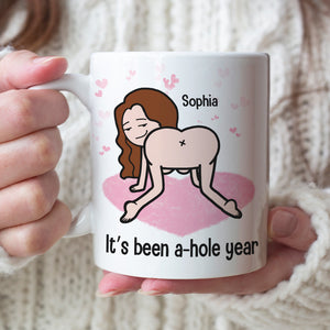 It's Been A-Hole Year Personalized Mug, Gift For Couple, Couple Anniversary Gift, Funny Couple Mug - Coffee Mug - GoDuckee