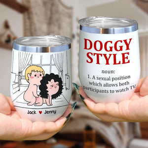 Doggy Style, Personalized Tumbler, Funny Couple Tumbler, Gift For Couple - Coffee Mug - GoDuckee