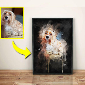Custom Pet Wall Art , Love Family, Pet Painting 01 - Poster & Canvas - GoDuckee