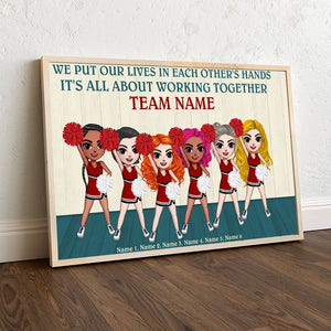 Personalized Cheerleading Girls Poster - We Put Our Lives In Each Other's Hands - Poster & Canvas - GoDuckee