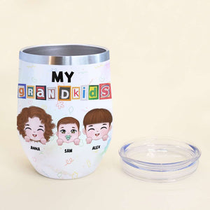 My Grandkids, Personalized Tumbler, Gift For Grandkids - Wine Tumbler - GoDuckee