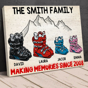 Personalized Skiing Family's Boots Poster - Making Memories Since Year - Poster & Canvas - GoDuckee