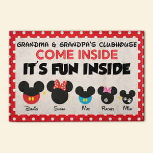 Come Inside It's Fun Inside, Personalized Family Doormat, Gift For Family - Doormat - GoDuckee
