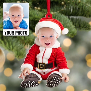 Personalized Baby Acrylic Ornament, Little Kid With Cute Costume, Upload Kid's Image - Ornament - GoDuckee