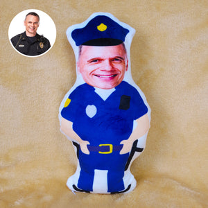 Custom Face Pillow, Love Family, Police Officer - Pillow - GoDuckee