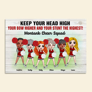 Personalized Cheerleading Girls Poster - Keep Your Head High - Poster & Canvas - GoDuckee