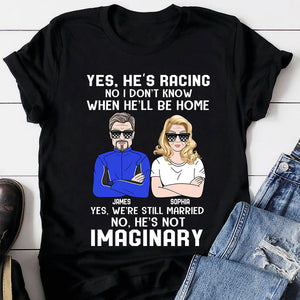 Racing Couple Girl Yes He's Racing Personalized Shirts - Shirts - GoDuckee