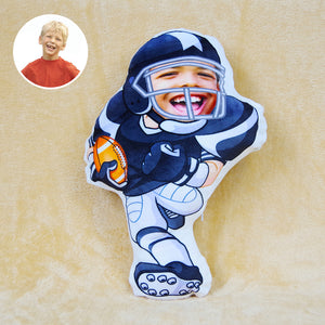 American Football Boy Custom Face Pillow, Love Family - Pillow - GoDuckee