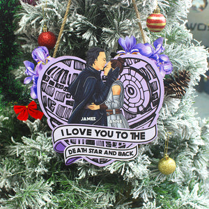 Couple Love You To The Planet And Back, Personalized Space Couple Wood Sign - Wood Sign - GoDuckee