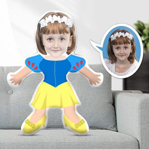 Custom Princess Face Pillow, Love Family, Little Happy Snow W. 593 - Pillow - GoDuckee