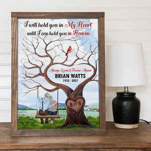 I Will Hold You In My Heart Personalized Heaven Canvas Print, Gift For Wife/Husband - Poster & Canvas - GoDuckee