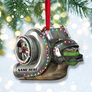 Racing Super Snail - Personalized Christmas Ornament, Christmas Gift For Car Racer - Ornament - GoDuckee