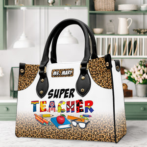 Teacher Superhero 01ntqn161222 Personalized Leather Bag - Leather Bag - GoDuckee