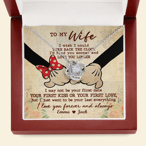 Couple I'd Find You Sooner - Personalized Love Knot Necklace - Jewelry - GoDuckee