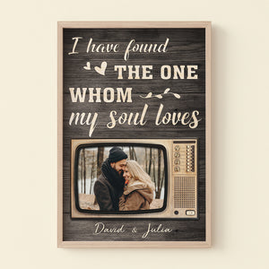 Custom Couple Photo Poster - I Have Found The One Whom My Soul Loves - Retro TV View - Poster & Canvas - GoDuckee
