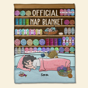 For Yarn Girl - Personalized Cartoon Sleeping Girl - Official Nap Blanket - Blanket - GoDuckee