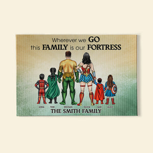 Family Where We Go Personalized Canvas Print, Family Gift - Poster & Canvas - GoDuckee