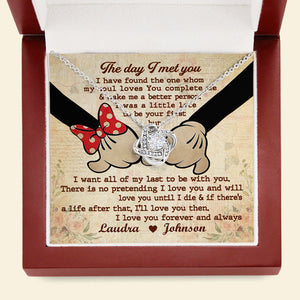 Couple I Love You Forever - Personalized Love Knot Necklace - Jewelry - GoDuckee