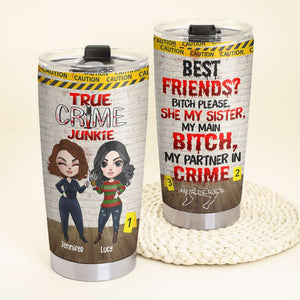 My Partner In Crime, Horror Best Friend Personalized Tumbler - Tumbler Cup - GoDuckee