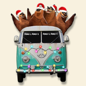 Camping Bears With Camper - Personalized Christmas Ornament - Christmas Gift For Family, Camping Friends - Ornament - GoDuckee