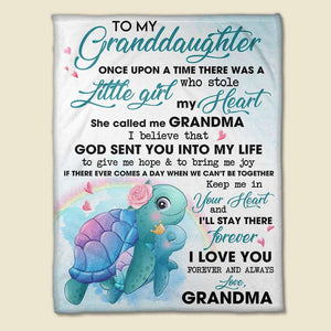 Once Upon A Time Grandma Granddaughter Personalized Blanket - Blanket - GoDuckee