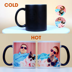 Custom Photo Magic Mug, Gift For Dog Lovers, Dog Dad, Dog Mom - Magic Mug - GoDuckee