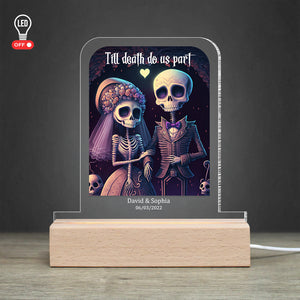 Couple 07nthn080323 Personalized 3D Led Light Wooden Base - Led Night Light - GoDuckee