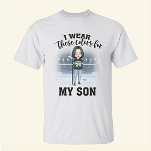 I Wear These Colors - Personalized Shirts - Gift For Hockey Player - Female Hockey Front View - Shirts - GoDuckee