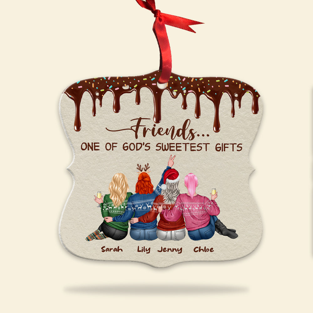 Friends - One Of God's Sweetest Gifts Personalized Custom Shape Ornament - Ornament - GoDuckee