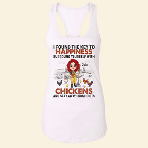I Found The Key To Happiness And Stay Away From Idiots, Personalized Shirt, Gift For Farm Lovers - Shirts - GoDuckee