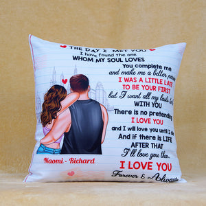 The Day I Met You, I Have Found The One Whom My Soul Loves, Personalized Pillow, Gift For Couple, Partner - Pillow - GoDuckee