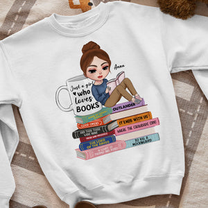 Just A Girl Who Loves Books Personalized Book Girl Shirt, Gift For Book Lovers - Shirts - GoDuckee