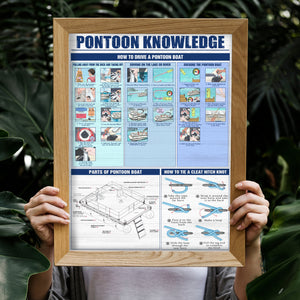 Pontoon Knowledge Poster - How To Drive A Pontoon Boat - Poster & Canvas - GoDuckee