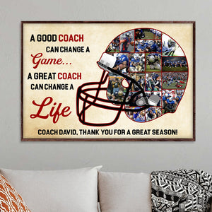 A Good Coach Can Changed A Life, Custom Photo Canvas Print For Football Team, Gift For Sport Coach - Poster & Canvas - GoDuckee