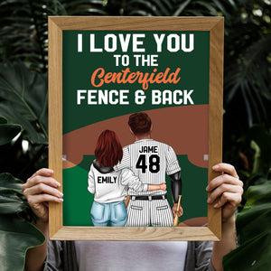 Personalized Basketball Couple Poster - I Love You to the Centerfield Fence and Back - Poster & Canvas - GoDuckee
