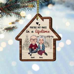 You're My Once In A Lifetime Personalized Old Couple, Christmas Tree Decor - Ornament - GoDuckee