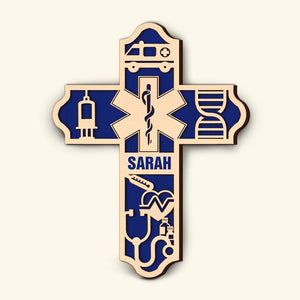 Paramedic With Pattern - Personalized 3D 2-Layered Wood Art - Wood Sign - GoDuckee