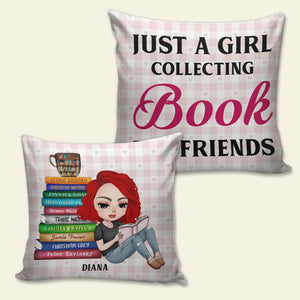 Book Just A Girl Collecting Book Boyfriends Personalized Pillow - Pillow - GoDuckee
