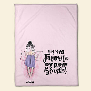 This Is My Favorite Book Reading, Girl Reading Blanket - Blanket - GoDuckee