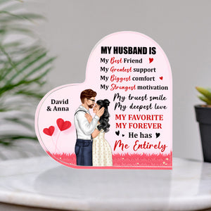 My Husband Is My Best Friend Personalized Couple Plaque, Gift For Couple - Decorative Plaques - GoDuckee