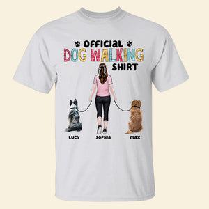 Personalized Dog Official Dog Walking Shirt, Gift For Dog Mom/Dog Dad - Shirts - GoDuckee
