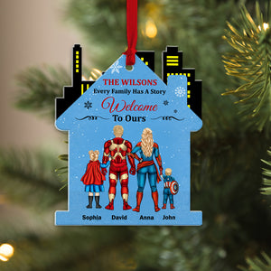 Every Family Has A Story Welcome To Ours, Personalized Acrylic Shape Ornament Gift For Family - Ornament - GoDuckee