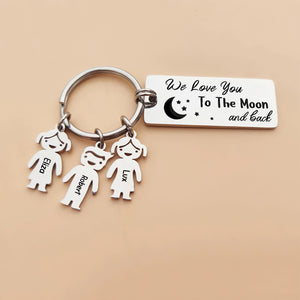 Family Custom Kids Name Keychain, Gift For Family 01pghu080422 - Keychains - GoDuckee