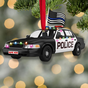 Police Car Christmas Ornament - Personalized Christmas Gift For Police Officer - Ornament - GoDuckee