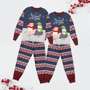 Meowy Catmas, Personalized Cat Pajamas, Christmas Gifts For Cat Lovers - AOP Products - GoDuckee
