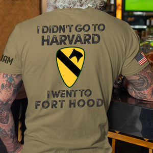 Custom Military Unit - Personalized Veteran All Over Shirts - Didn't Go To Harvard I Went To Fort Hood - AOP Products - GoDuckee