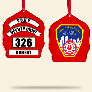 Fire Protection Fire Department Logo, Personalized Shape Ornament - Ornament - GoDuckee